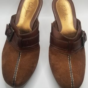 Cole Haan D25451 Women's Brown Suede Mules Size 6